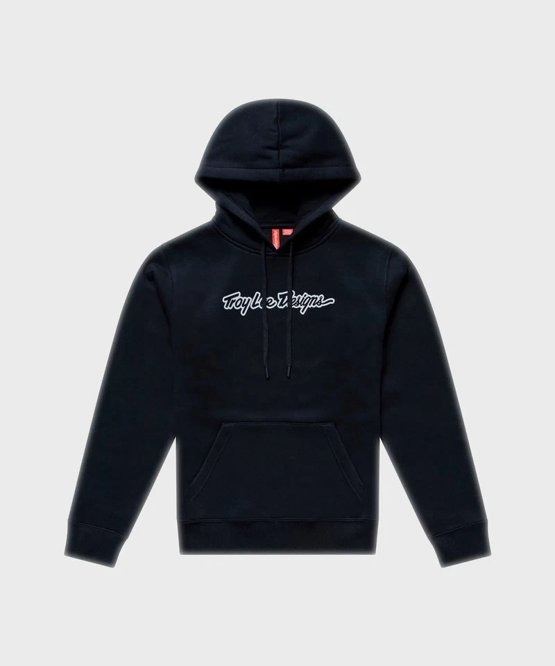 Troy Lee Designs Bicycle Cycle Bike Signature Pullover Ladies Hoodie Black - Image 1 of 4