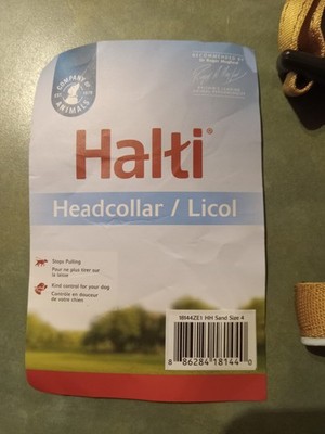 Halti Headcollar Size 4 Black Stops Pulling Kindly New Fast Shipping