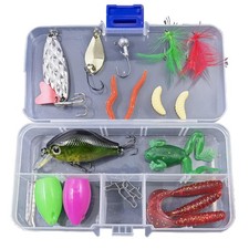 20PCS Fishing Lures Kit Freshwater Crankbaits Topwater Jigs Spoons Bass Trout