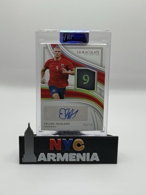 2023-24 Panini Immaculate Numbers Signatures Erling Haaland /10 AUTO Norway READ