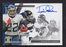 2021 Panini Impeccable Canvas Creations Silver Derrick Henry Auto 01/10 #CC-DH