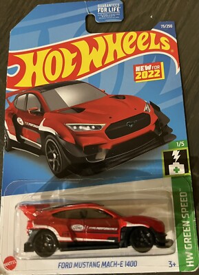 2022 Hot Wheels HW GREEN SPEED 1/5 Ford Mustang Mach-E 1400 73/250 RED