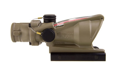 Trijicon ACOG 4x32mm Scope Illuminated Red Chevron Reticle FDE
