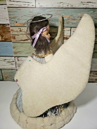 14" Vintage Christmas Angel Folded Paper Book Doll Home Decor Magazine Old Craft - Picture 8 of 9