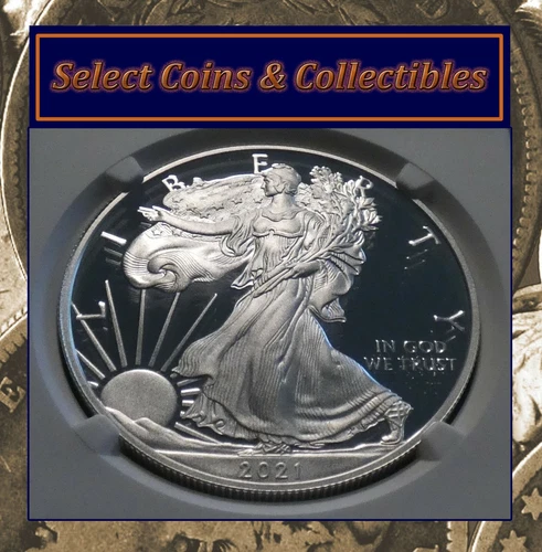 2021 W Silver American Eagle NGC PF69 Ultra Cameo Heraldic Eagle T-1 #1006