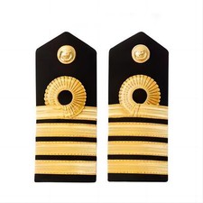 2PC 1-4 Bar Military Shoulder Epaulette Board Navy Captain Rank Shoulder Epaulet
