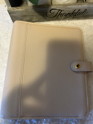 Franklin Planner Teresa Collins 7 Ring Binder Blush Pink & Gold Snap Closure