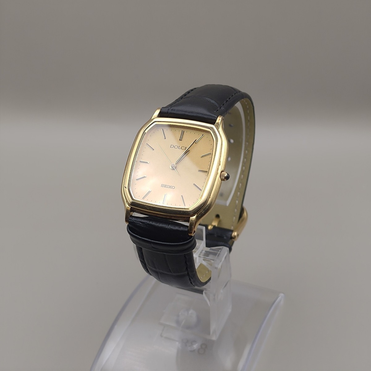seiko dolce Battery replaced watch gold square vintage 5E31-5B30 