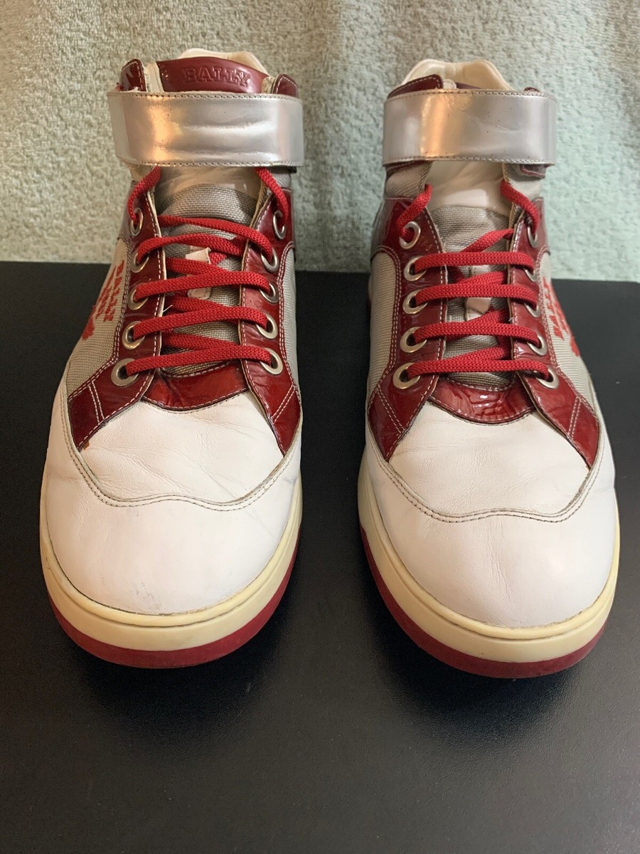 Bally Basily 26 High Top Red Sneakers Men's Size 10.5 D | eBay