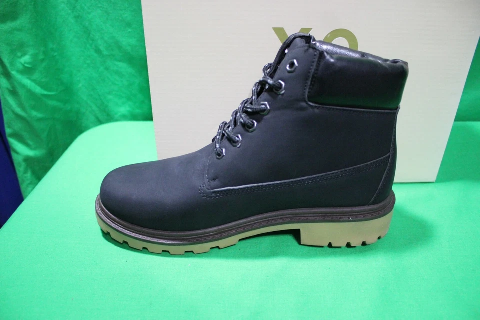 Botas de combate YOKI negras con cordones para mujer talla 10 zapatos al tobillo nuevas en caja Foto 4 de 4