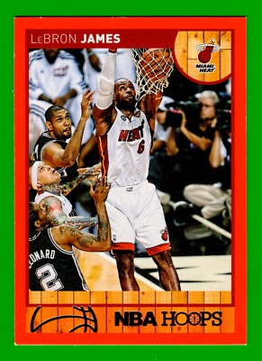 LeBron James Miami Heat Rare Parallel Card 2013-14 NBA Hoops Red