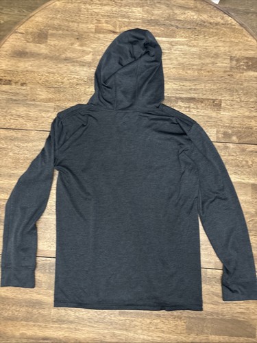 Adidas Climalite Boys Lightweight Black 3 Stripes Hoodie Youth Large NWOT NEW - Picture 5 of 5