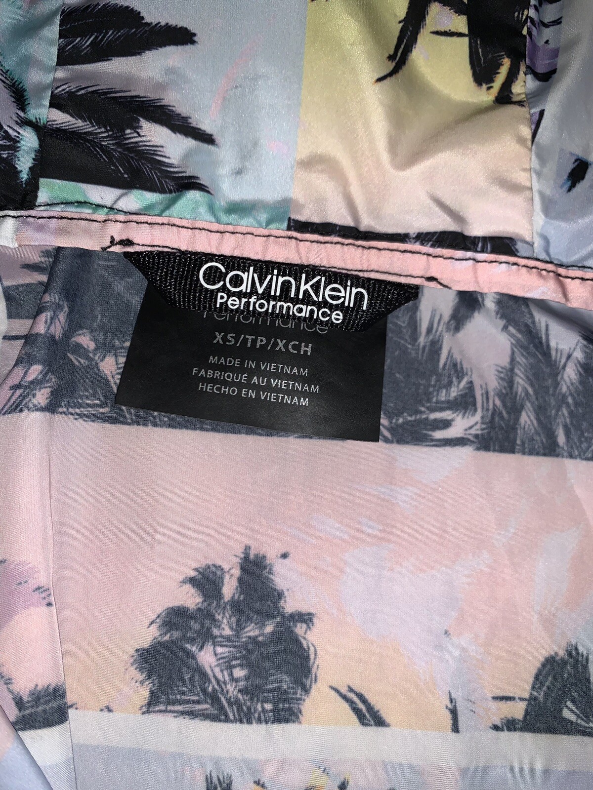 Calvin Klein Performance Palm Tree Windbreaker Ho… - image 5