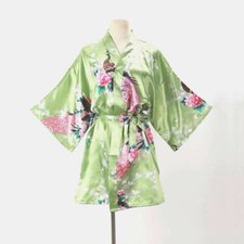 US SELLER Floral Satin Kimono Sleep Robe Birthday Valentine's Girlfriend's Gift