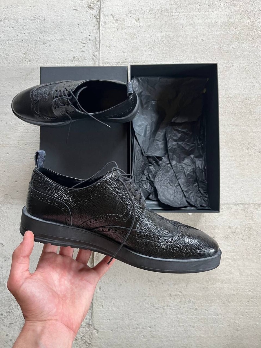 Dior Homme Kris Van Assche Derby Grained Calfskin / Denim Mens US8