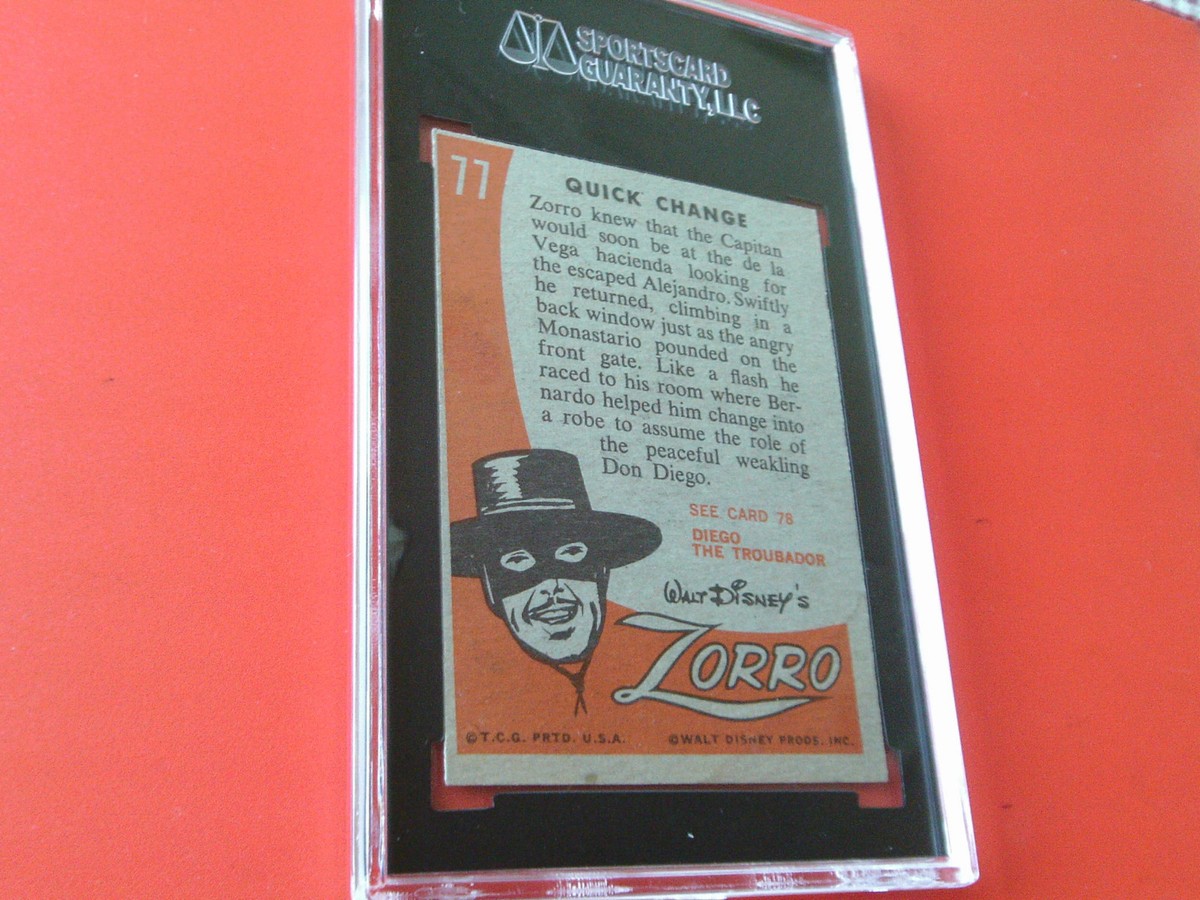 1958 TOPPS ZORRO # 77 QUICK CHANGE SGC 40 !! | eBay