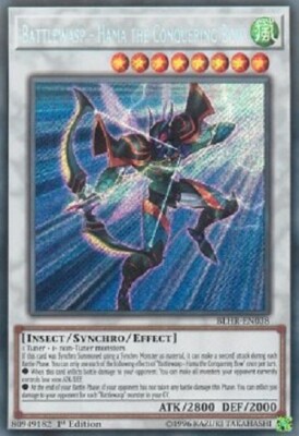 Yu-Gi-Oh! Battlewasp - Hama The Conquering Bow - BLHR-EN038 Secret Rare 1st Edition Card - View #8