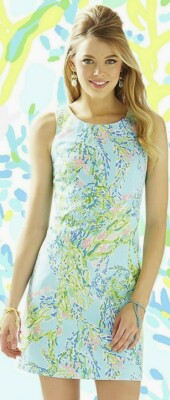 cathy heaven blue dress Lilly Pulitzer Skye Iridescent Lace Back Shift 6 Nails to Go with Fall26 Train length:Court train creating a beautiful watercolor