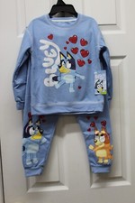 Bluey Toddler Valentine's Day Graphic Sweatshirt  Joggers Set- 5T-NWT