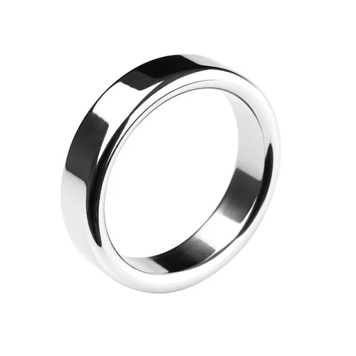 Anillo estirador de pene de acero inoxidable para hombres bolas de metal potenciador retraso eyaculación - Imagen 8 de 20