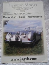 TWYFORD MOORS XK JAGUAR SPECIALISTS RESOTRATION SALES HANTS UK ADVERT A4 FILE 30