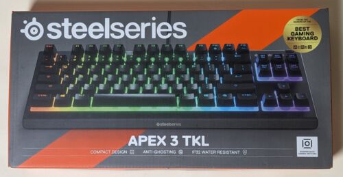 Genuine Steelseries Apex 3 TKL RGB Gaming Keyboard-Ships Same Day - Afbeelding 1 van 10