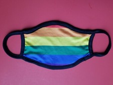 Pride rainbow LGBT Face Mask Polyester Material Reusable Washable Made in US