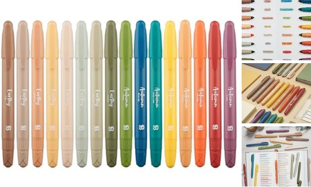 - Bible Highlighters No Bleed, Cute Bible Journaling School Autumn + Earthy-image