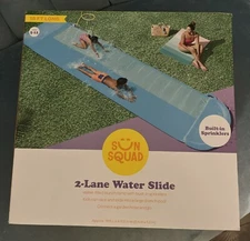 NEW 18 Foot 2 Lane Water Slide Blue Sun Squad Slip n Slide Brand New