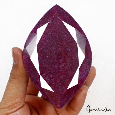 Certified 2500 Cts Natural Red Ruby Marquise Cut Huge Museum Size Loose Gemstone