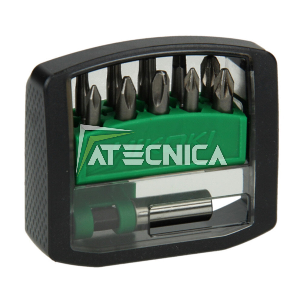 Set 11 inserti da 25mm varie impronte HIKOKI 4100311 custodia apertura a molla