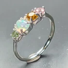 Jewellery Natural Opal Ring 925 Sterling Silver Size 6 /R479178