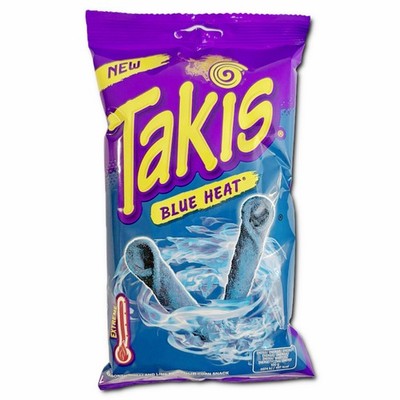 (27,40 /1kg) Takis Blue Heat, scharfe Chips, 100g Beutel