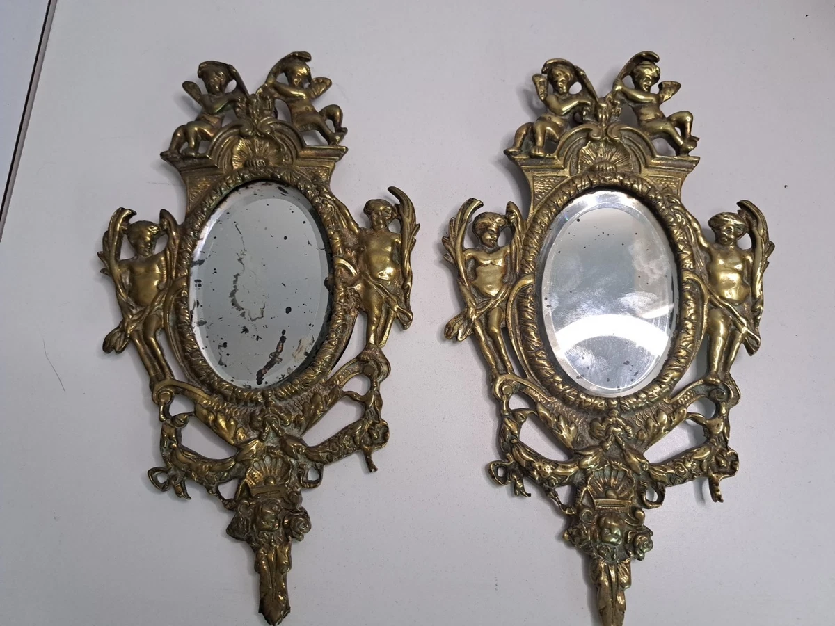 Rare et important ancien miroir doré EMPIRE - XIXe siècle - 7 kg Bois