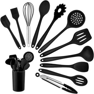 Homikit Kitchen Utensil Set, 12-Piece Silicone Cooking Utensils, Cookware, Heat