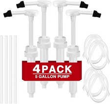 4 Pack 30cc Pump for Large Gallon Bucket, 5 Gallon Pump Dispenser 38-400, Cap...