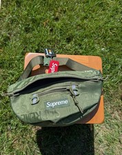 Supreme Waist Bag Olive Green All Over Logo Cordura Fanny Pack SS24 NWT