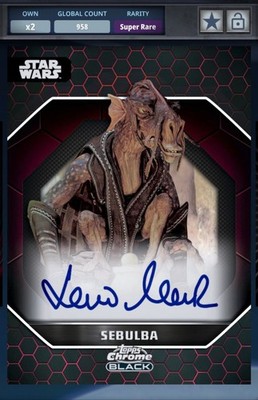 Topps Star Wars Card Trader Chrome Signature - Lewis Macleod as Sebulba