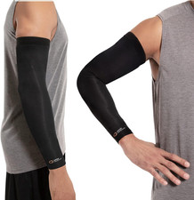 Arm Sleeve - Copper Infused Full Arm Brace for Forearm, Bicep, Triceps - Tennis