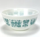 Vintage Pyrex Amish Butterprint 403 Turquoise & White 2 1/2 qt.  Mixing Bowl