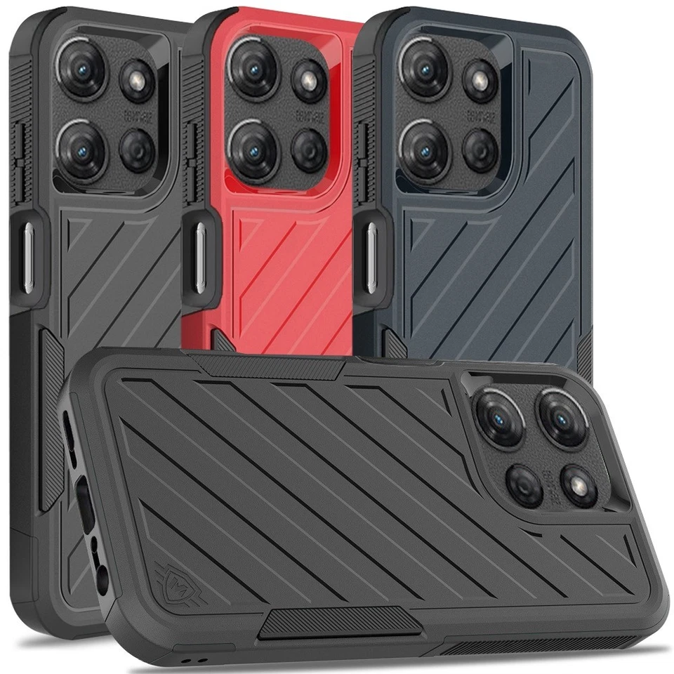 For Motorola Edge 2025 Noble Hybrid Armor Case w/Belt Clip Holster Cover - Image 3 of 4