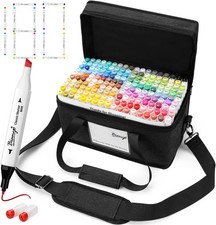 180 Colors Alcohol Markers Set Dual Tip Fine Chisel Art Markers for Drawing
