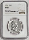 1957 Proof Franklin Half Dollar PF66 NGC Graded - White Gem Coin - FREE SHIPPING
