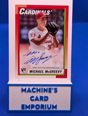 2025 Topps Series 2 Michael McGreevy #90B2-MMC 1990 Topps RC Auto Cardinals