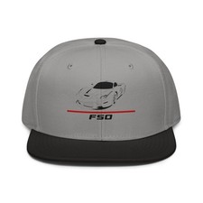 For F50 Supercar Fans Cap Analog V12 Hypercar Snapback Hat Birthday Gift Racing