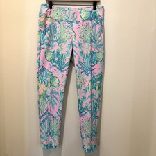 Lilly Pulitzer Luxletic 28  Corso Pull On Golf Pants Tropical 12