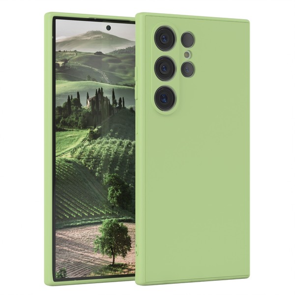 FüR Samsung Galaxy S24 Ultra HandyhüLle Silikon Cover Schutz Handy Case GrüN-image