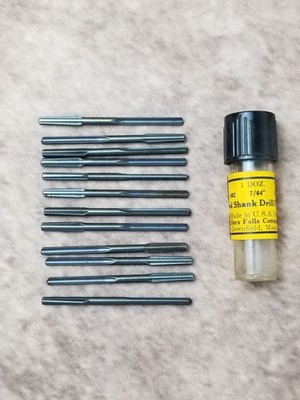 Lot of 12 NOS No. 402 Fluted Shank Drill Point Push Bit 7/64'' Millers Falls