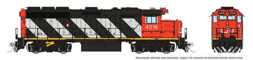 Rapido HO EMD GP40 Canadian National CN #4013 DC LED 40005 | Zustand: New
