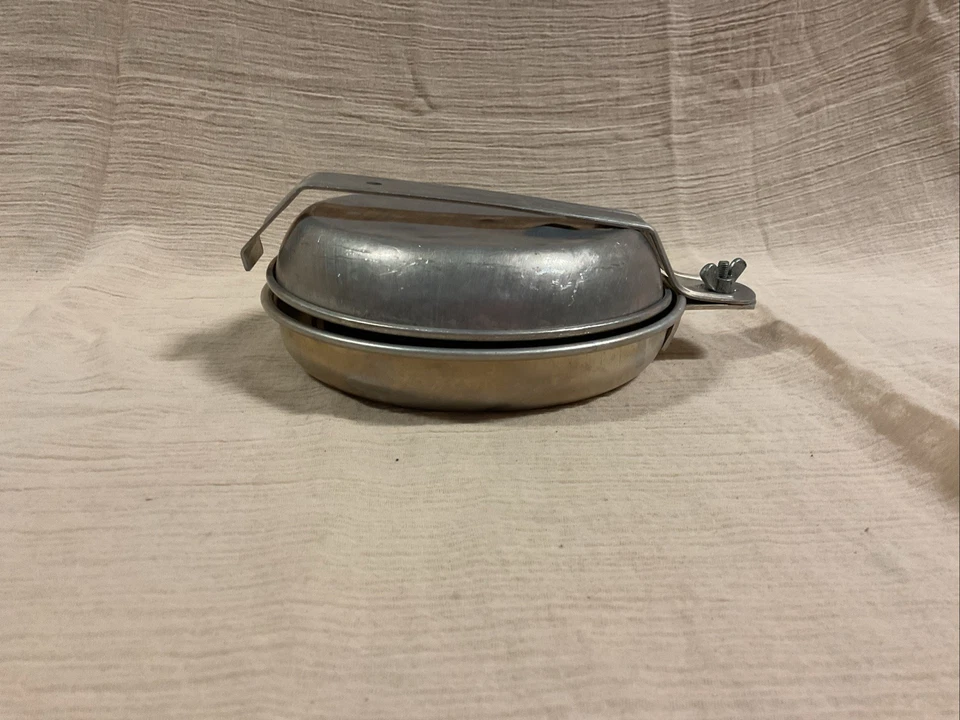 Vintage Aluminum Nesting MESS KIT Camping Cook Set - Image 4 of 4